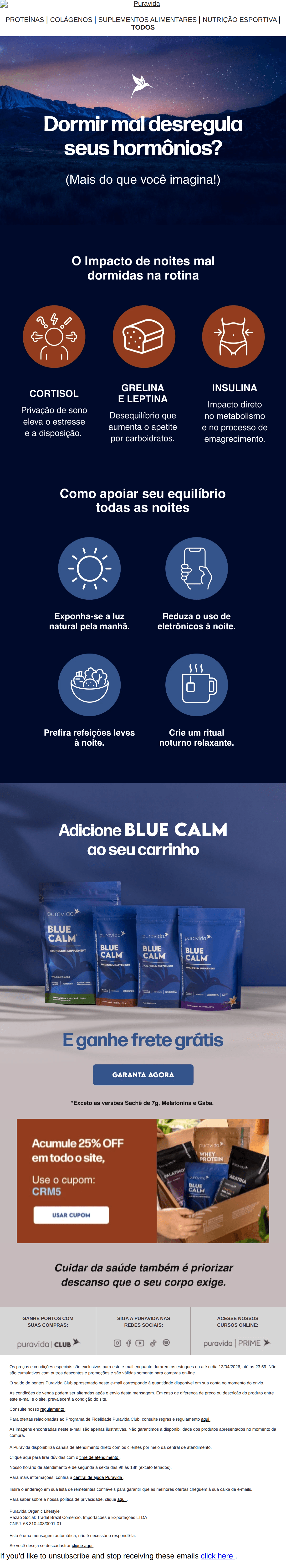 Puravida: Seu sono pode estar travando seu corpo! 😴