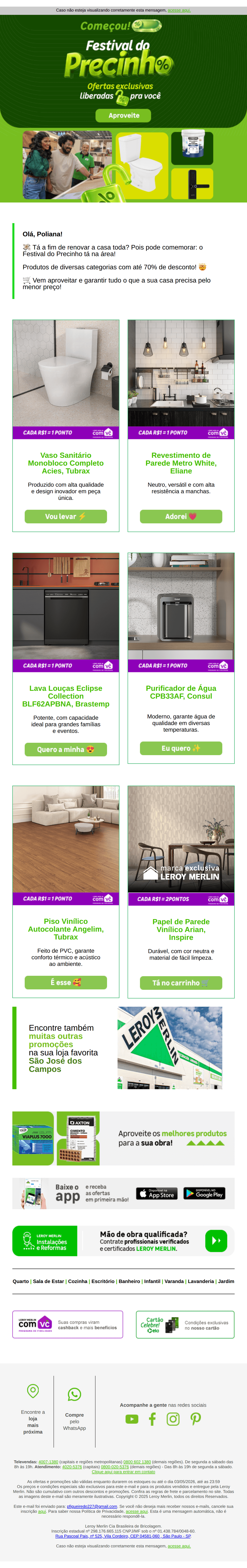 Leroy Merlin: 💸🗣 O Festival do Precinho tá ON!