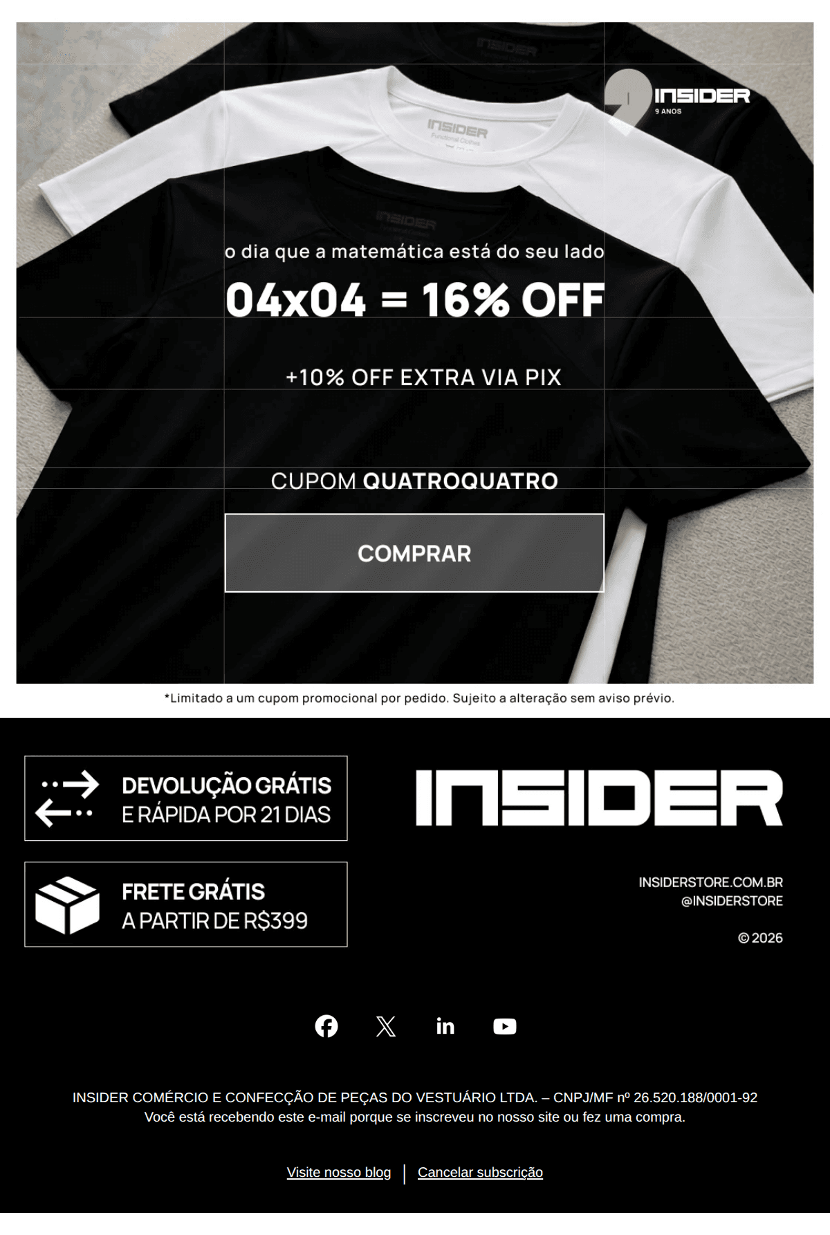 Insider: 04/04 = 16% OFF