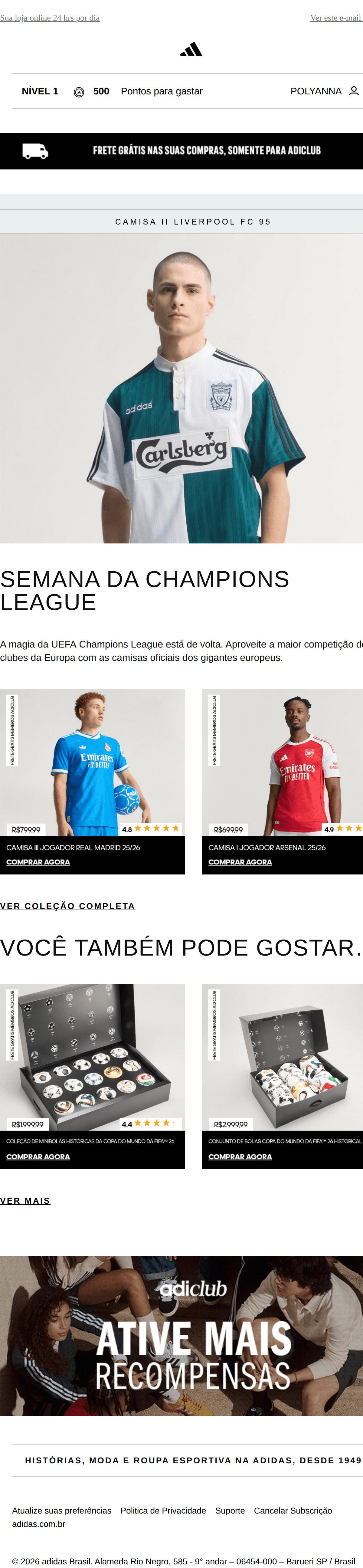 Adidas: Torça com o coração e com estilo