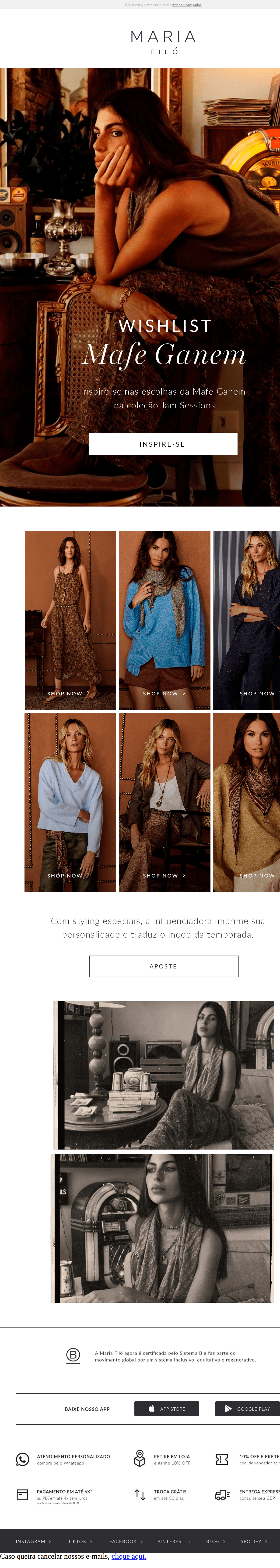Maria Filó: Wishlist da Mafe Ganem