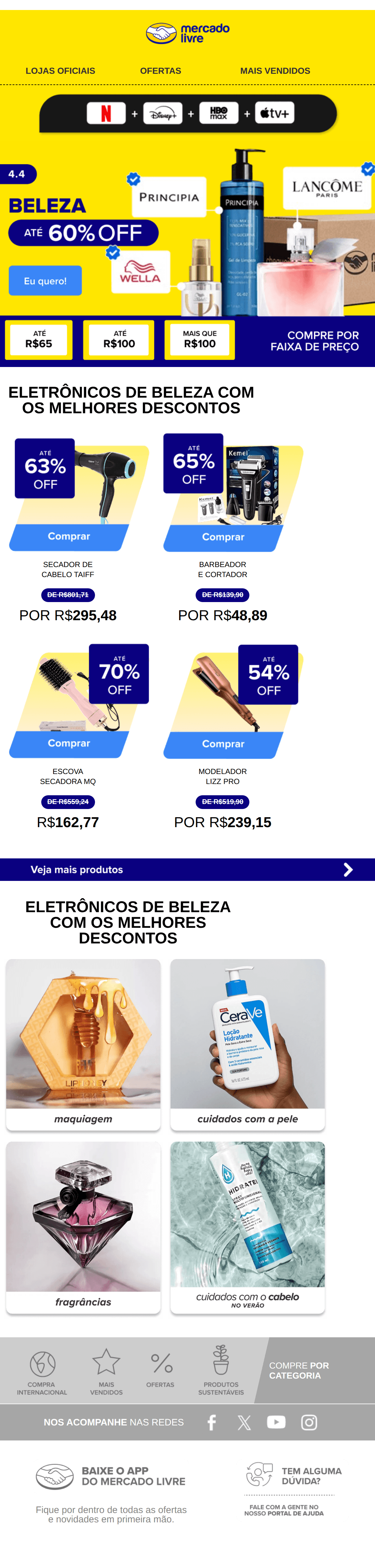 Mercado livre: Os melhores preços da Beleza nesse 4.4 💞