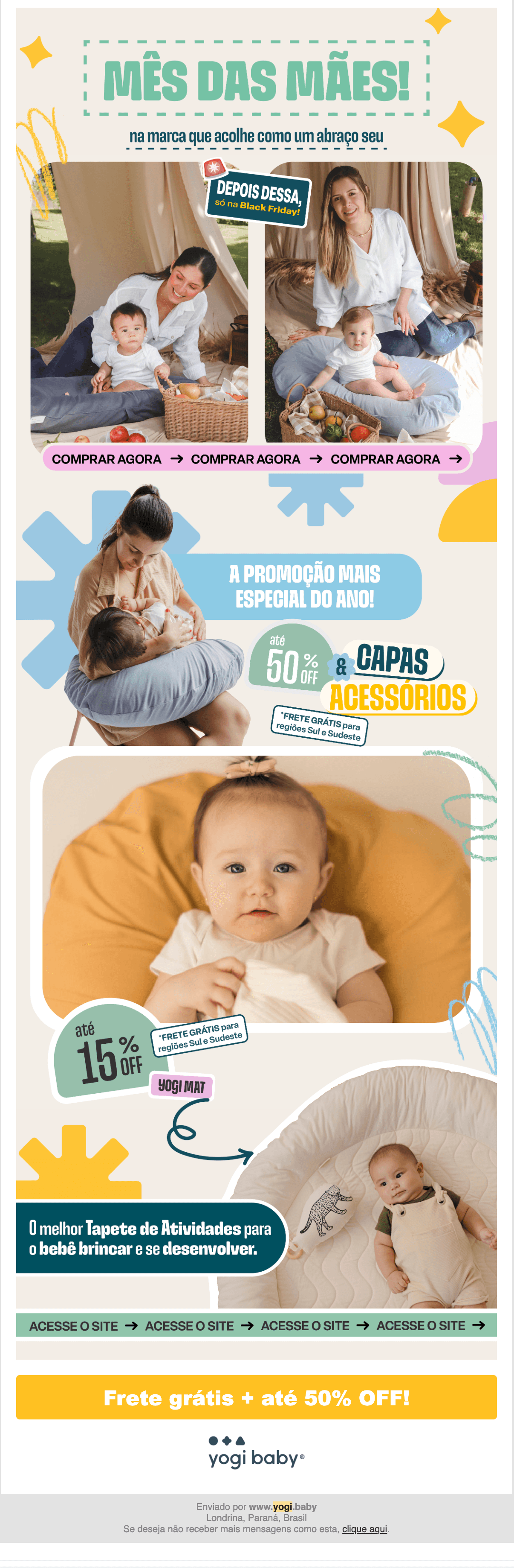 yogi: 🎀 ÚLTIMO DIA da promoções de mês das mães!!! Ainda dá pra