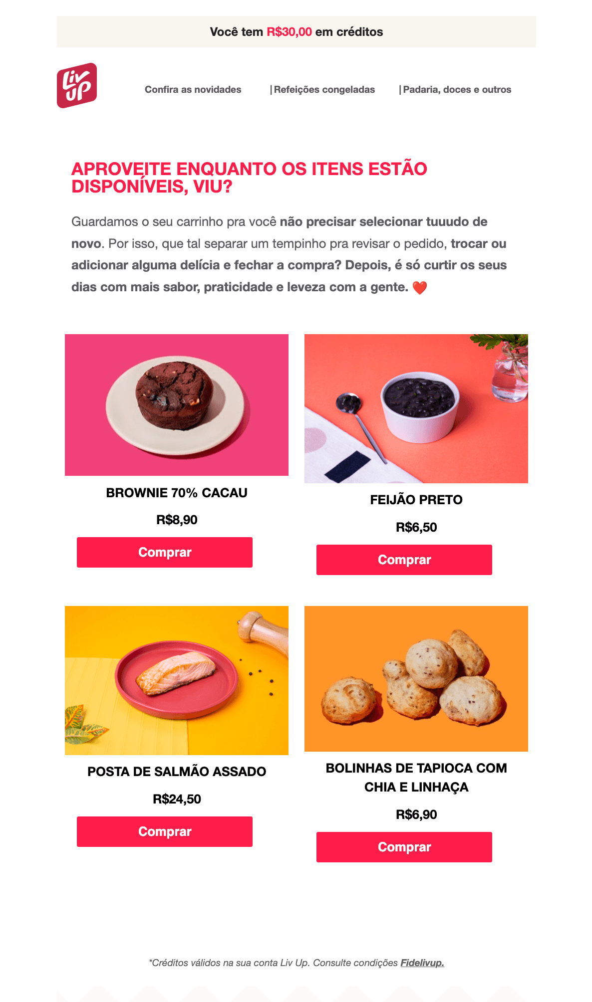 LivUp: ABANDONADA por você, [name]? 🥺