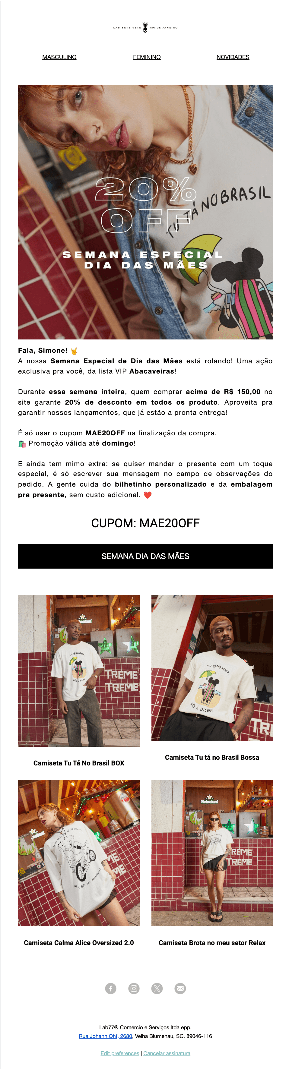 Lab77: Semana do Dia das Mães 🎁