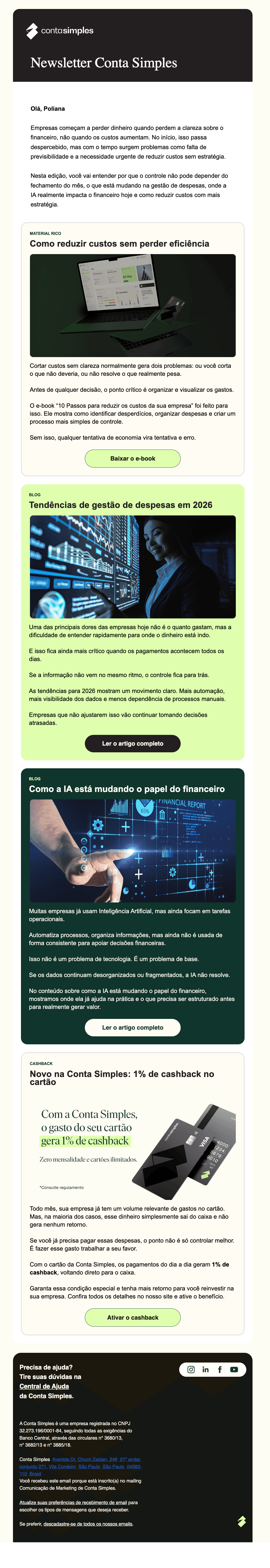 Conta simples: Como vai sua gestão financeira?