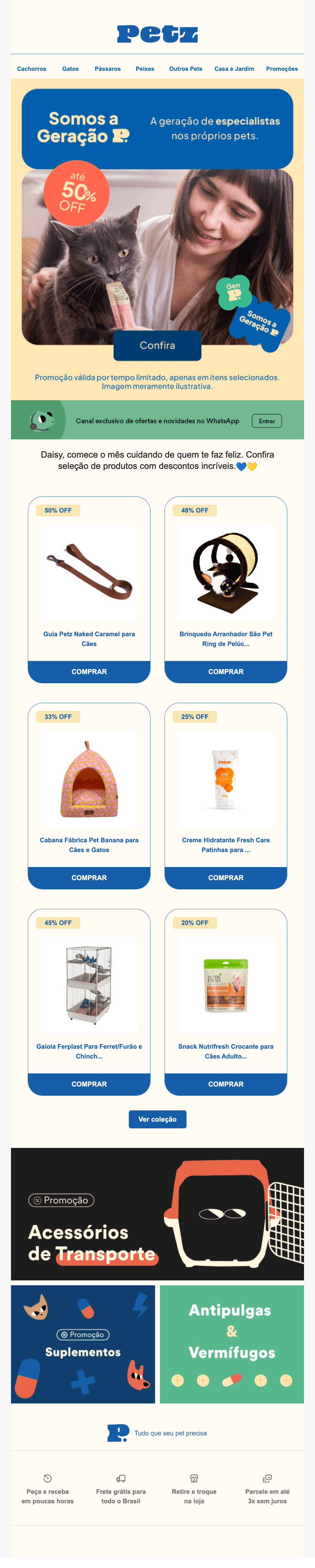 Petz: Quem é Geração P tem até 50% OFF 🎁