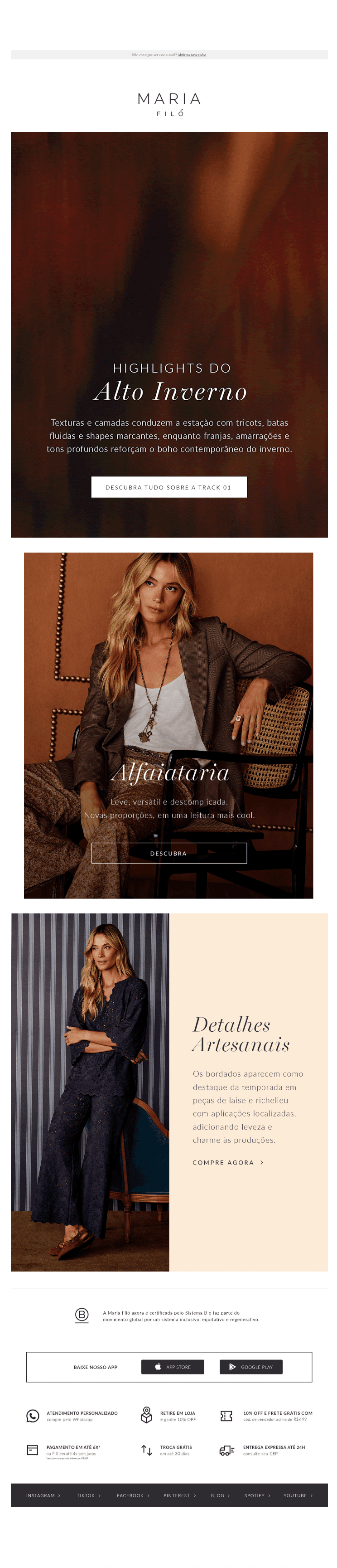 Maria Filó: Highlights do Alto Inverno