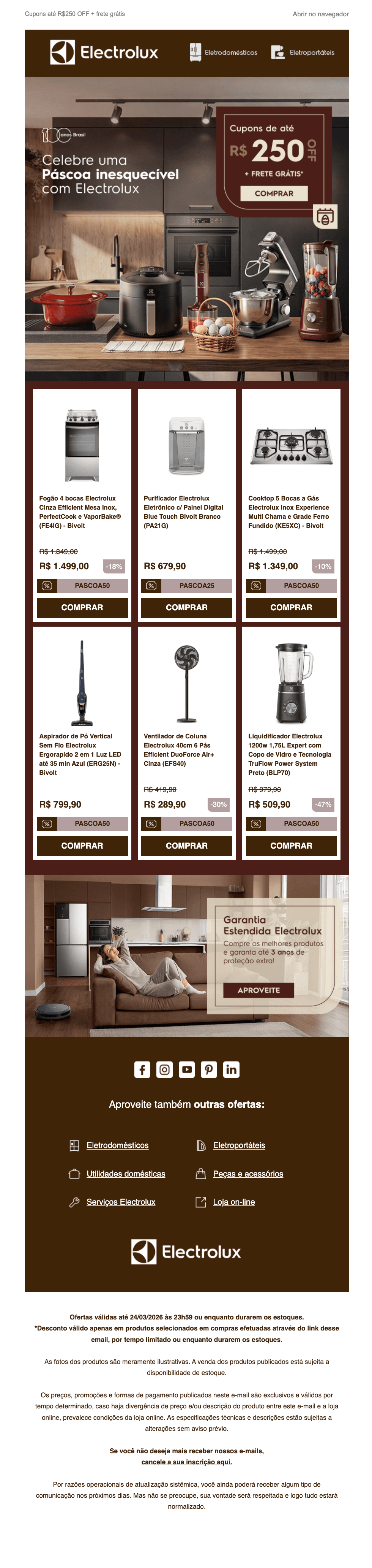 Electrolux: 💫 Sua casa bem vivida nesta Páscoa