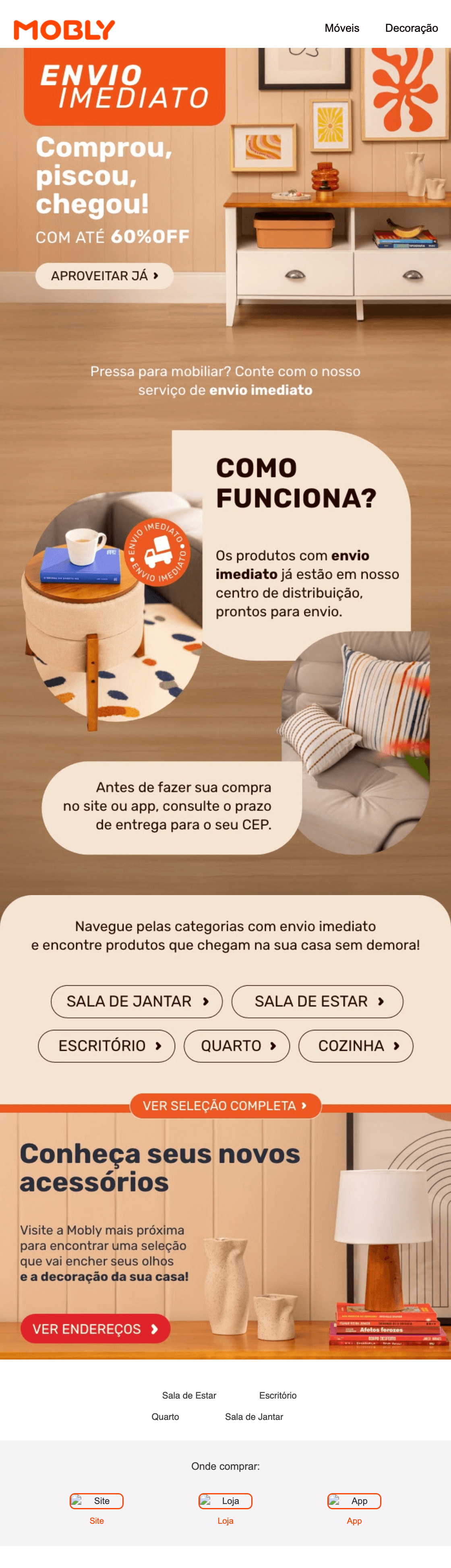 Mobly: A Mobly tem envio imediato 🚚