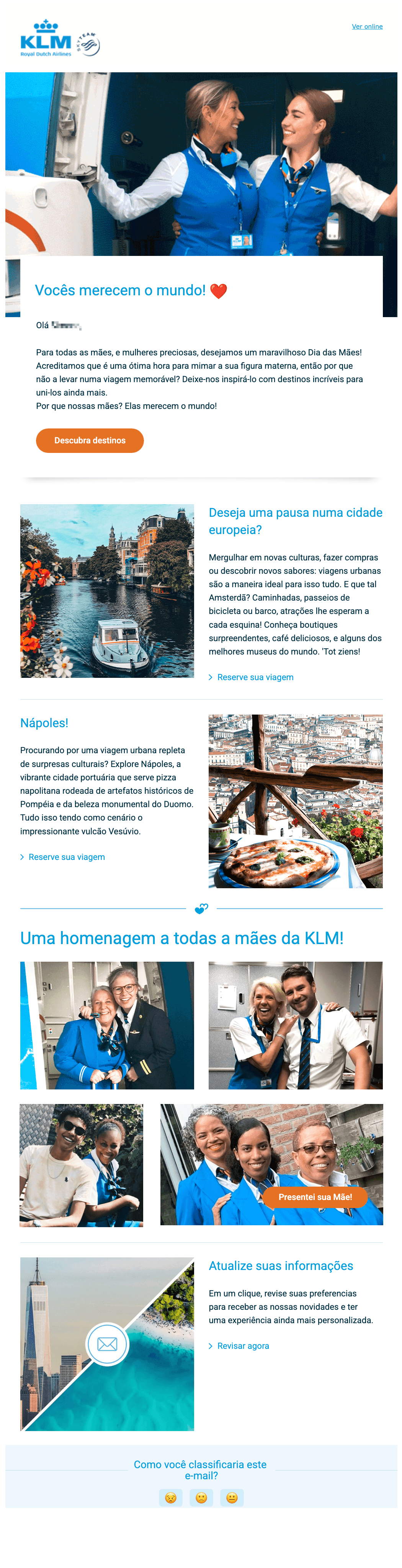 Klm: Para todas as Mães: vocês merecem o mundo! ❤️
