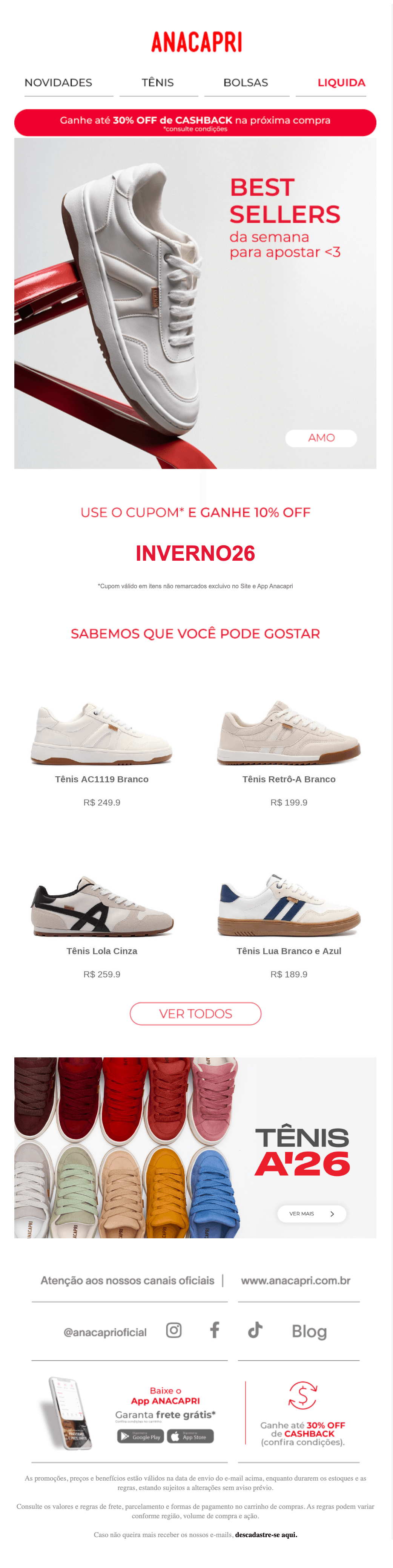 Anacapri: Poliana, mais vendidos pra vc 🤩 Sabemos que vai amar!