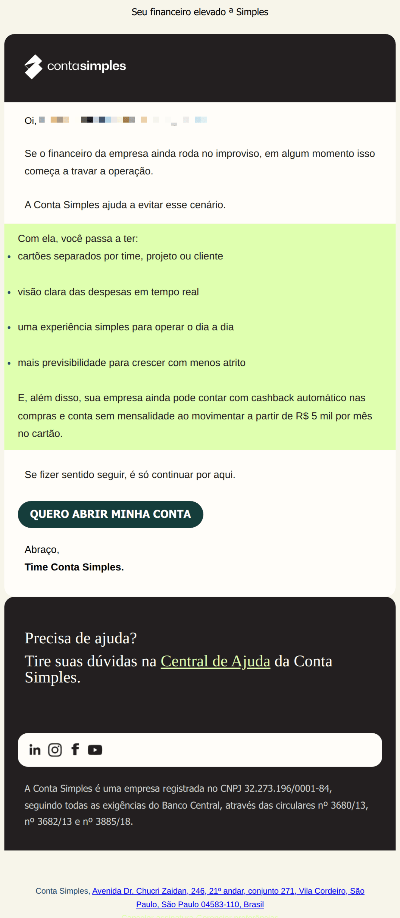 Conta simples: Sua empresa merece mais que planilha e improviso