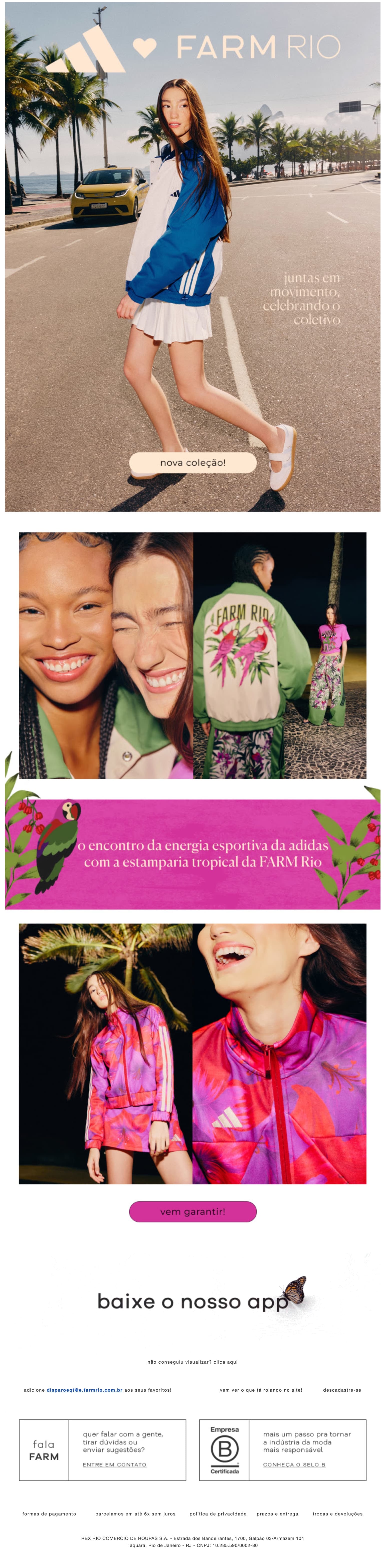 Farm: NOVA COLEÇÃO: adidas ❤ FARM Rio 🏃‍♀️