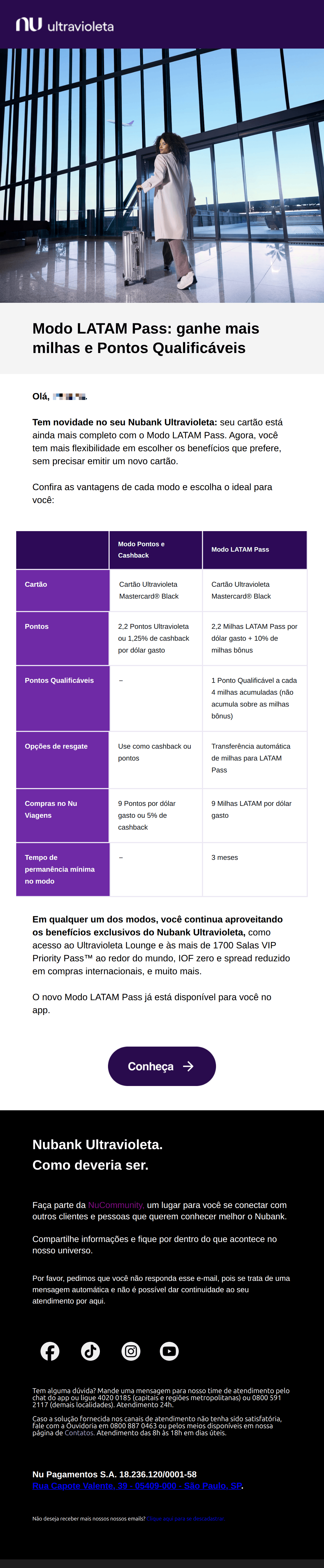 Nubank: Seu Ultravioleta cada vez mais completo