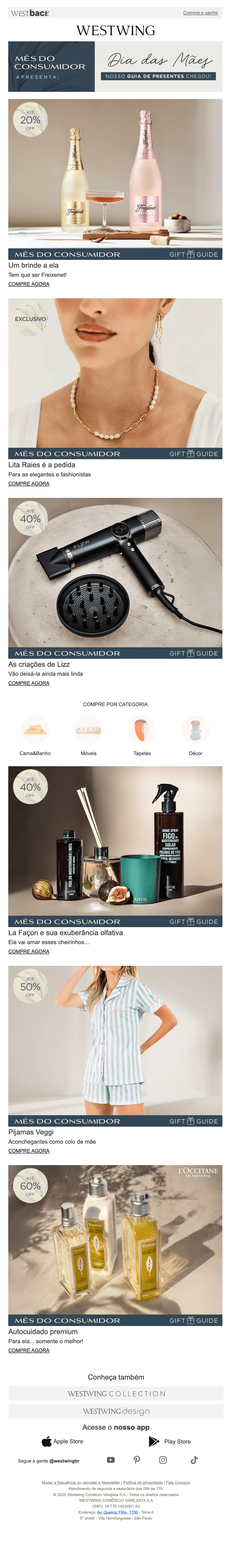 Westwing: DIA DAS MÃES 🌺 O guia de presentes perfeito!