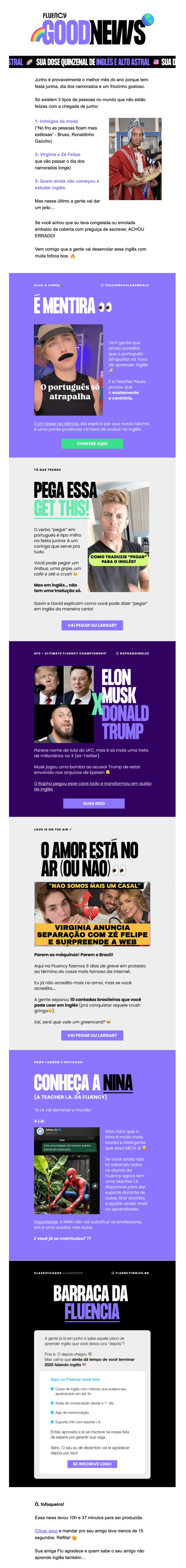 Fluency academy: 🚨Atualização de fofocas quentes com muito inglês!