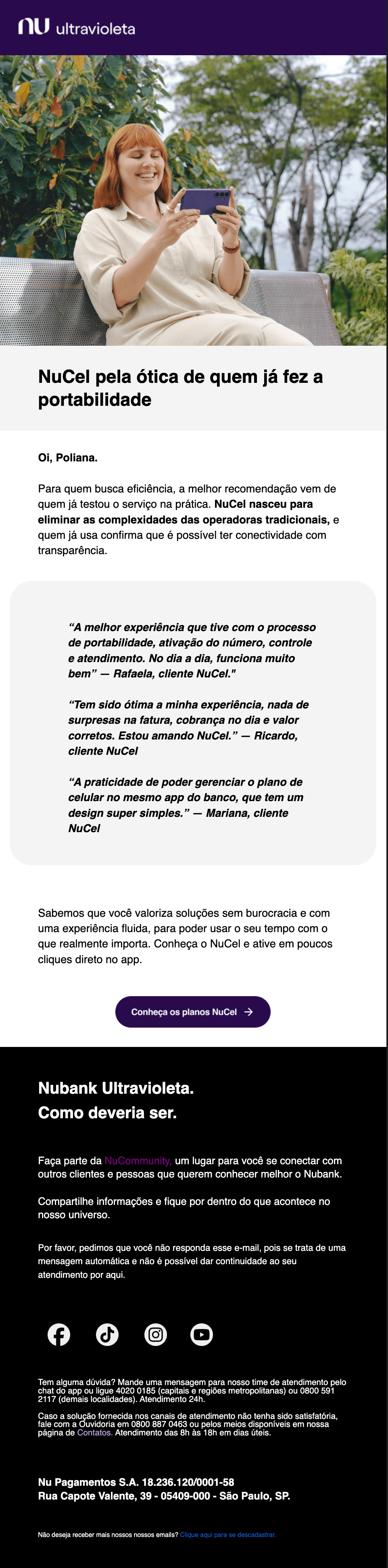 Nubank: O que os nossos clientes falam sobre o NuCel