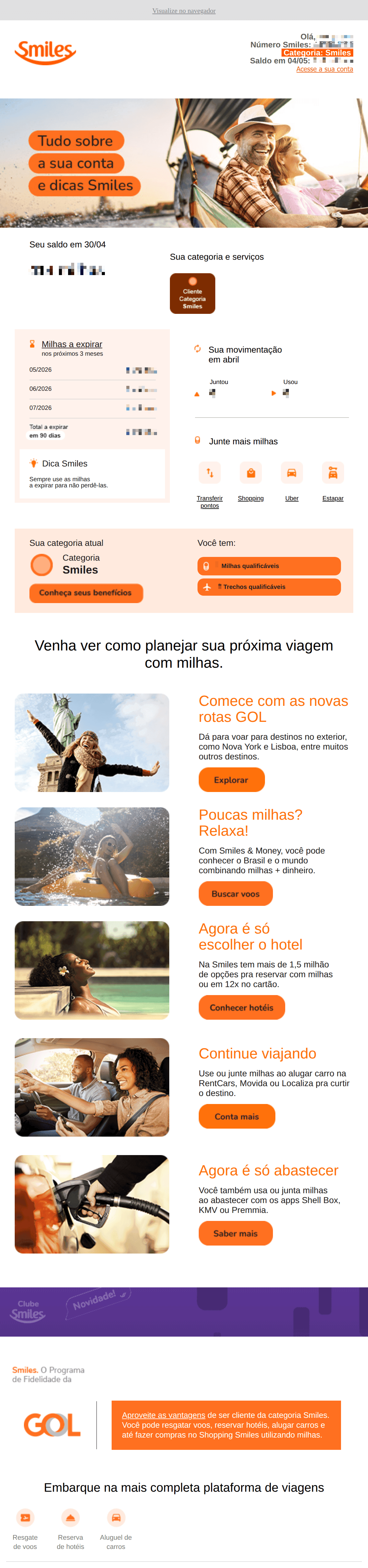 Smiles: [name], extrato on-line e dicas Smiles para você!