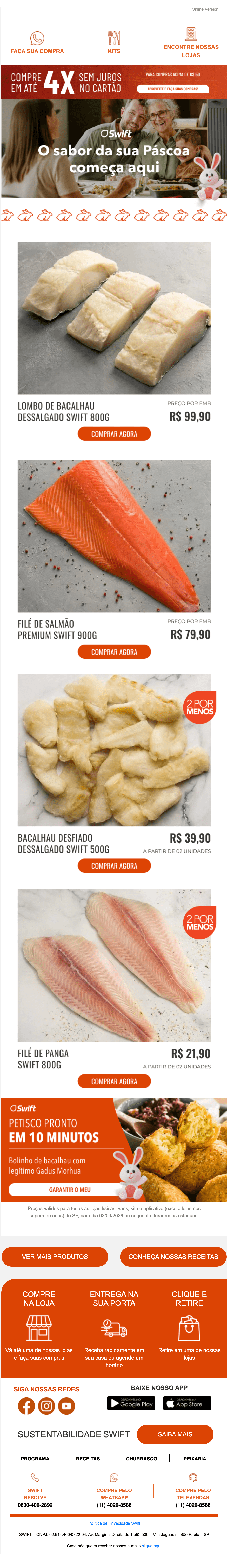 Swift: O sabor da sua Páscoa começa aqui!