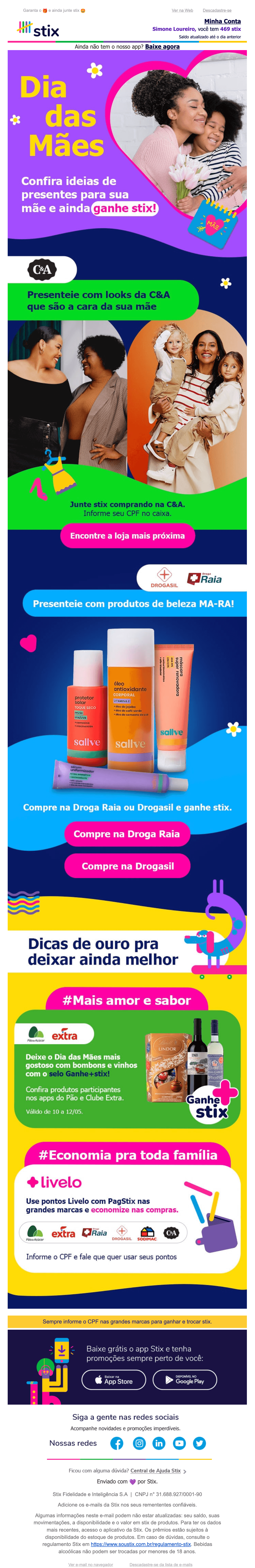 Stix: Dia das Mães é com stix 💗