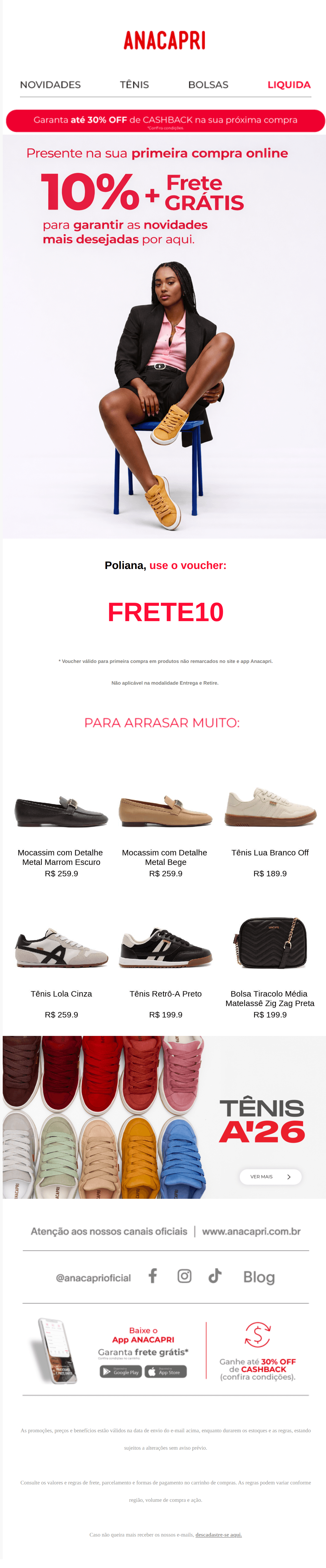 Anacapri: Seu primeiro pedido merece desconto 💘