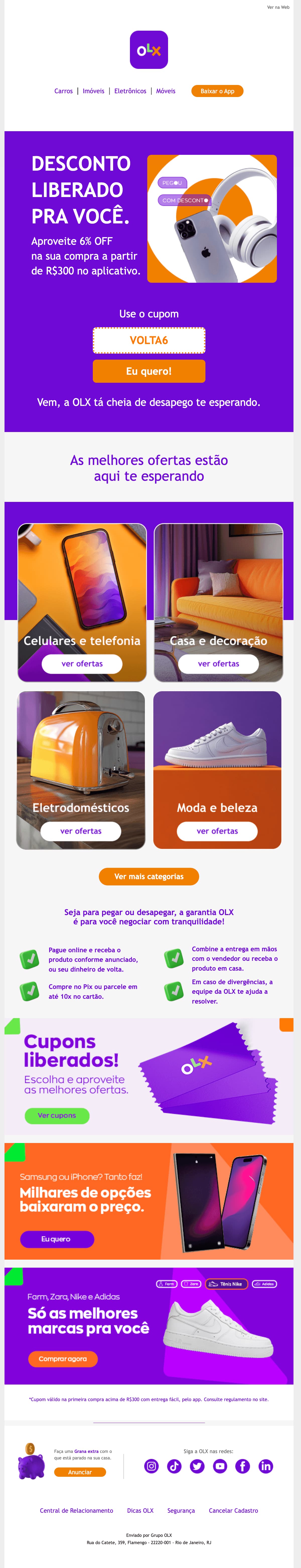 Olx: OLX te enviou (1) mensagem🔔