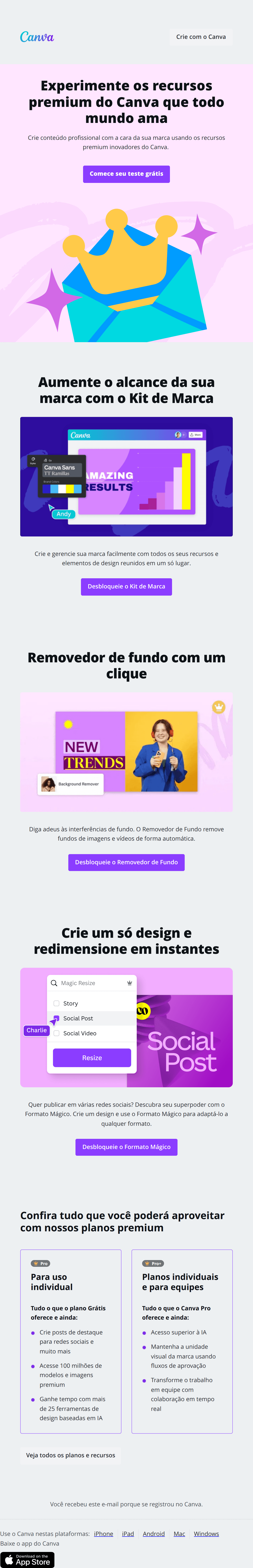 Canva: Desbloqueie os três melhores recursos premium do Canva 🔓