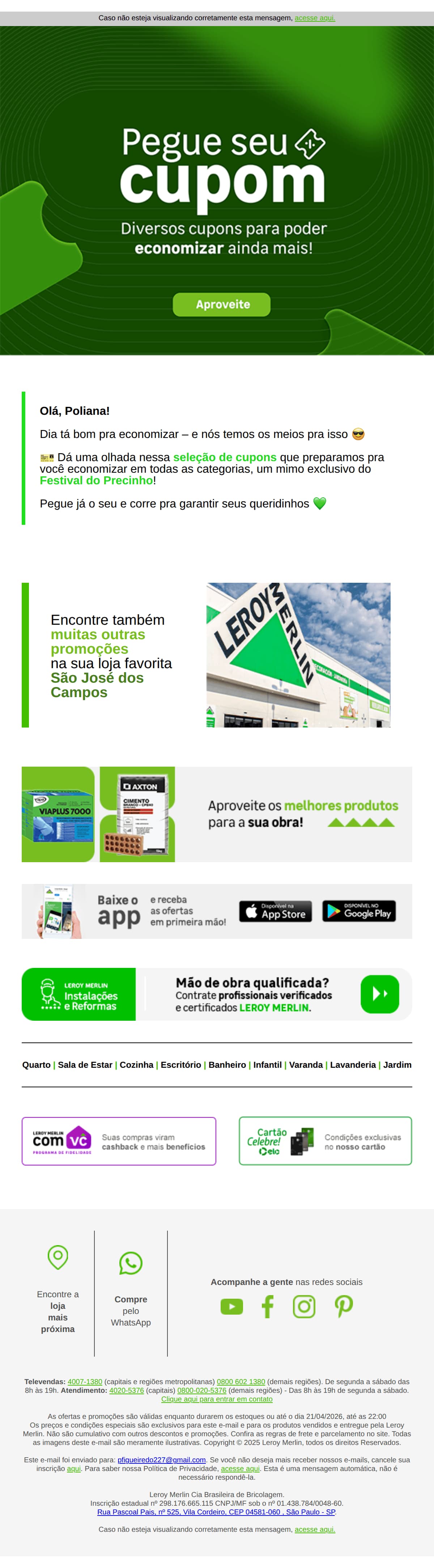 Leroy merlin: 🤑 Sabadou com o Festival do Precinho!