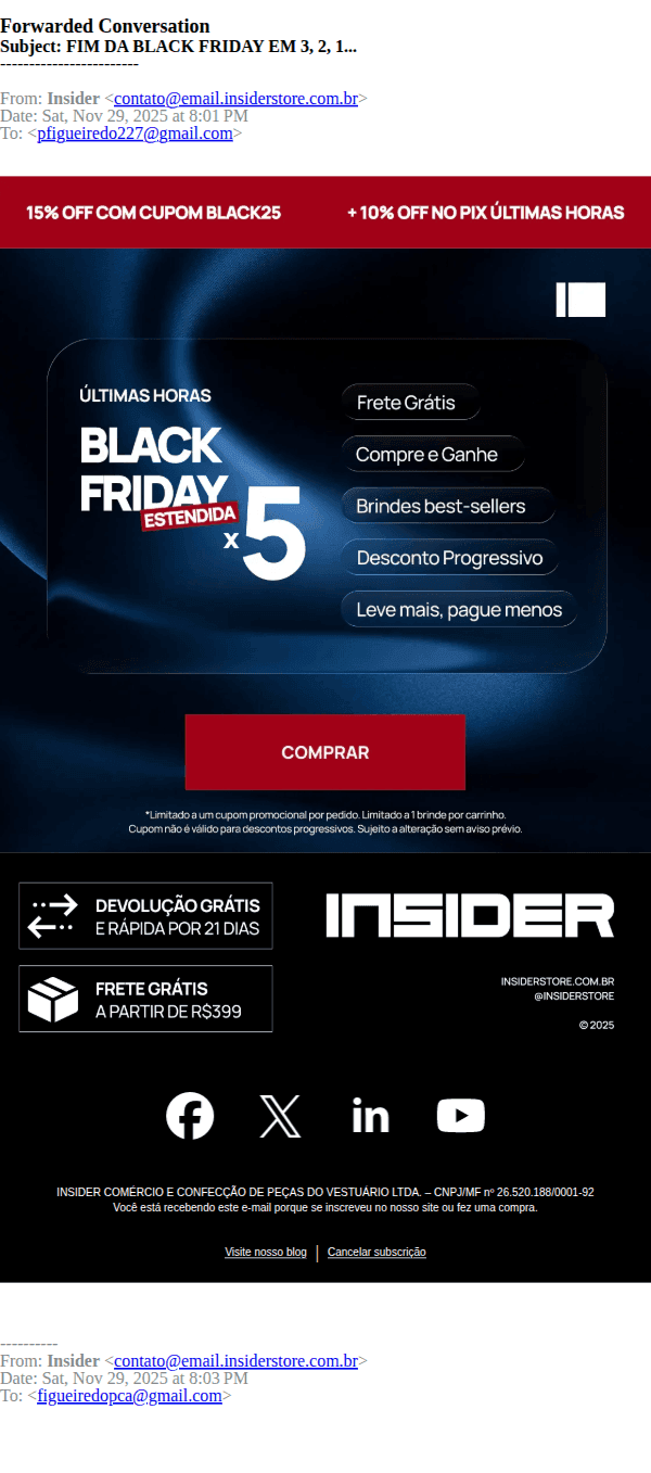 Santander: Fwd: FIM DA BLACK FRIDAY EM 3, 2, 1...
