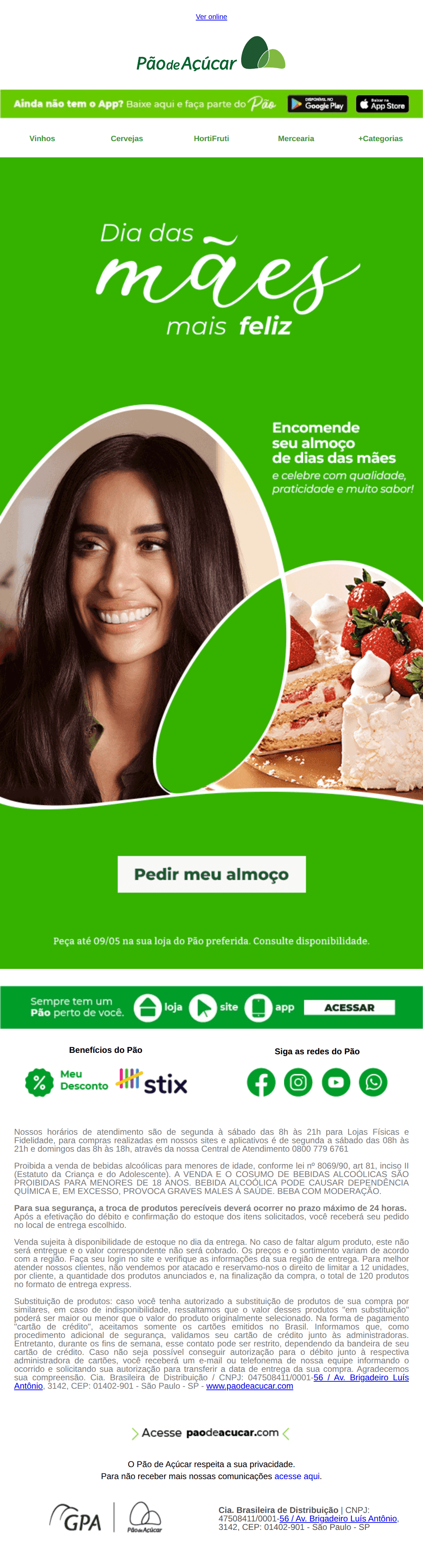 Pao de acucar: Dia das mães é tudo de Pão! 💚