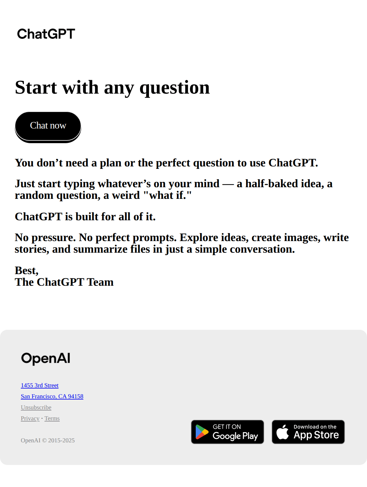 Openai: Ask anything – really