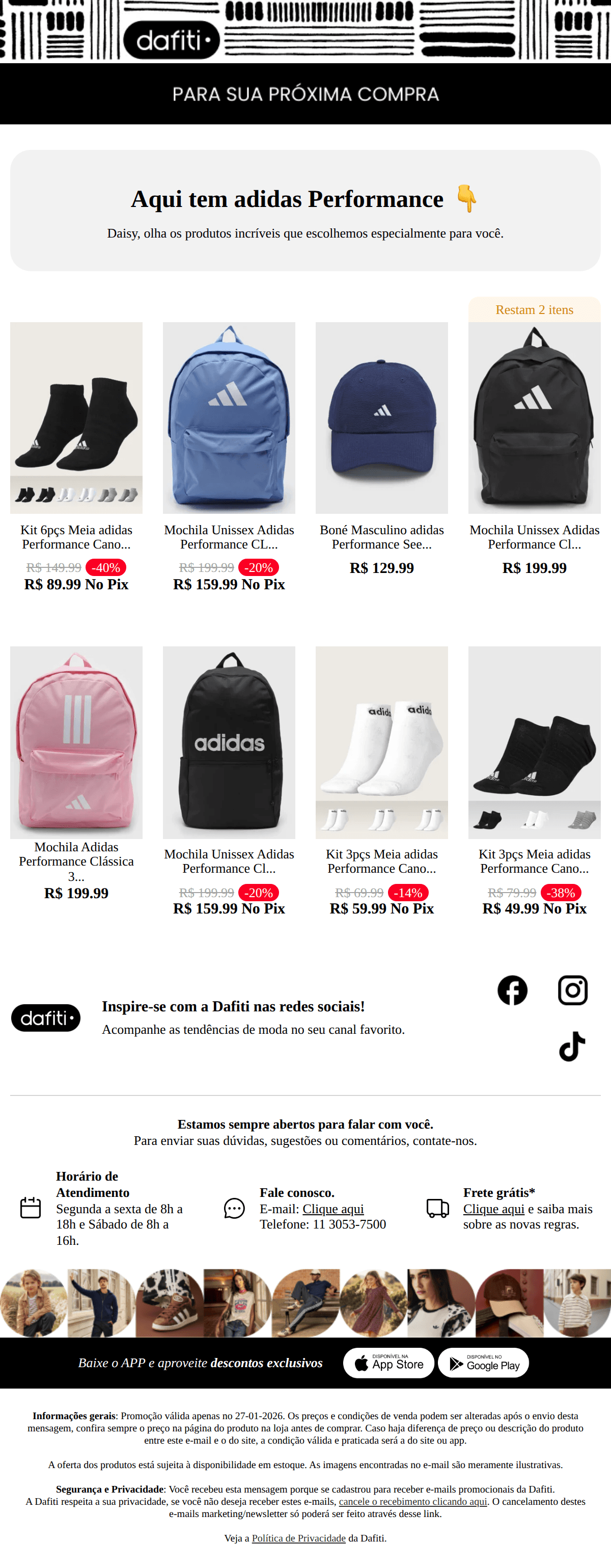 Dafiti: Sabemos que você gosta de adidas Performance 😁