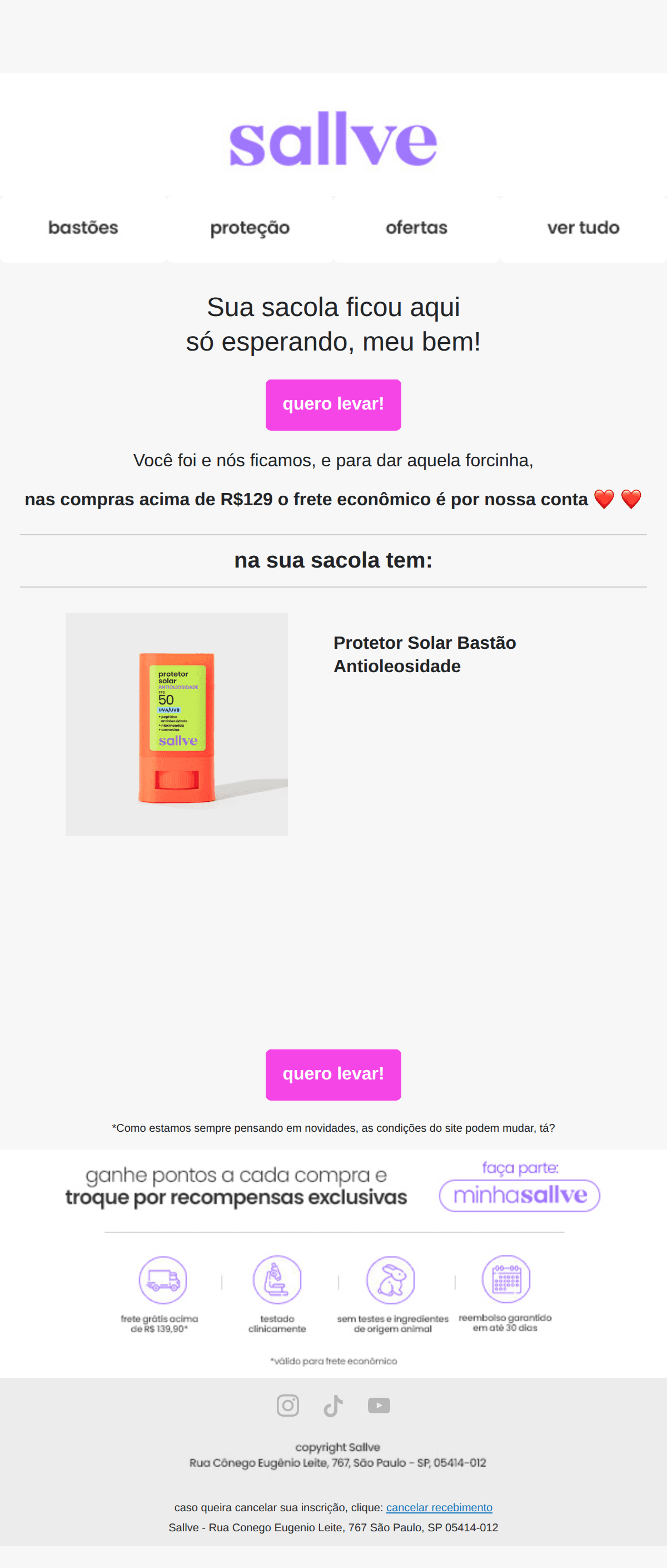 Sallve: Seu carrinho está cheio de achados incríveis