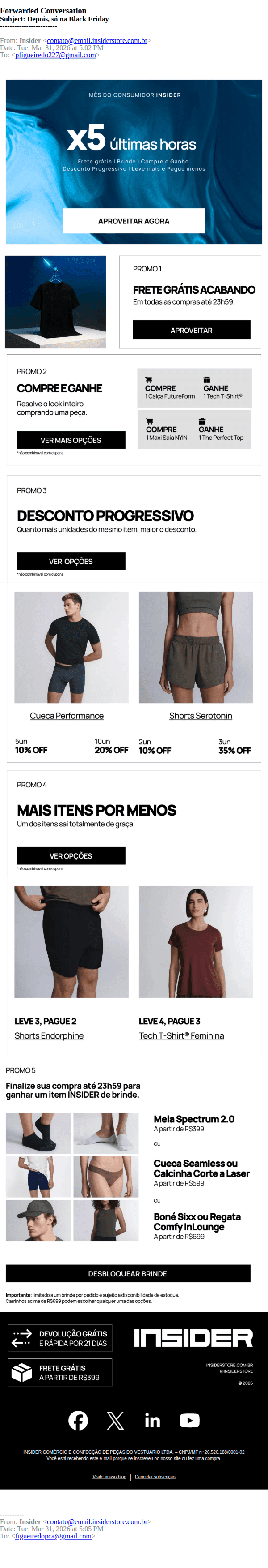 Insider: Fwd: Depois, só na Black Friday