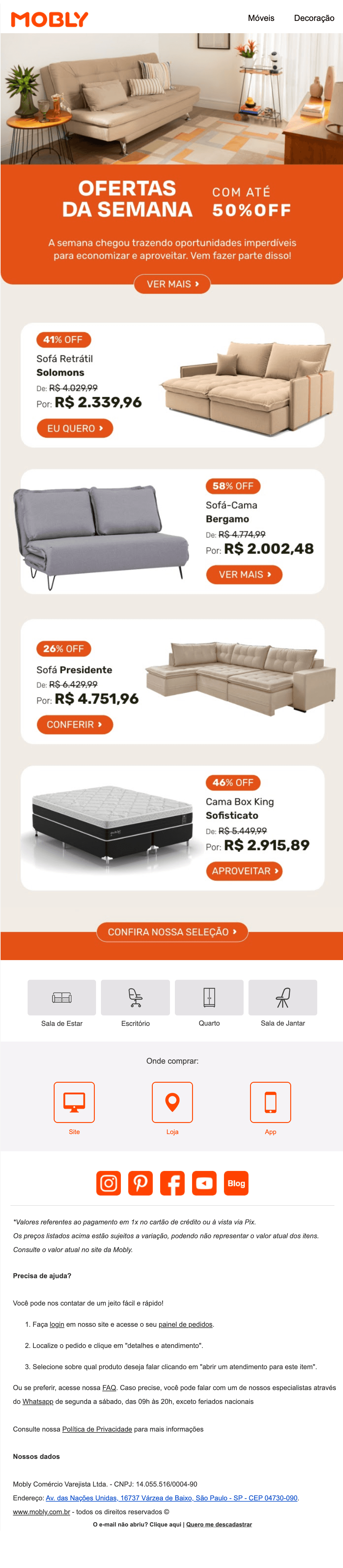 Mobly: Confira as ofertas da semana 🔥