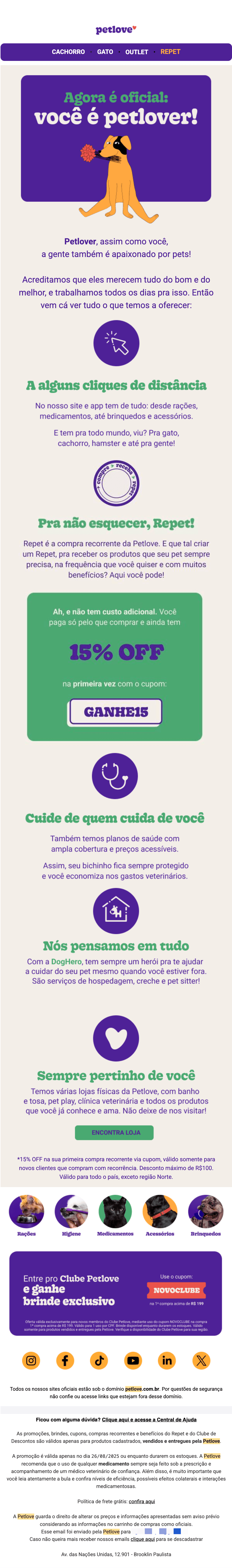 Petlove: Agora é oficial: você é petlover 💜