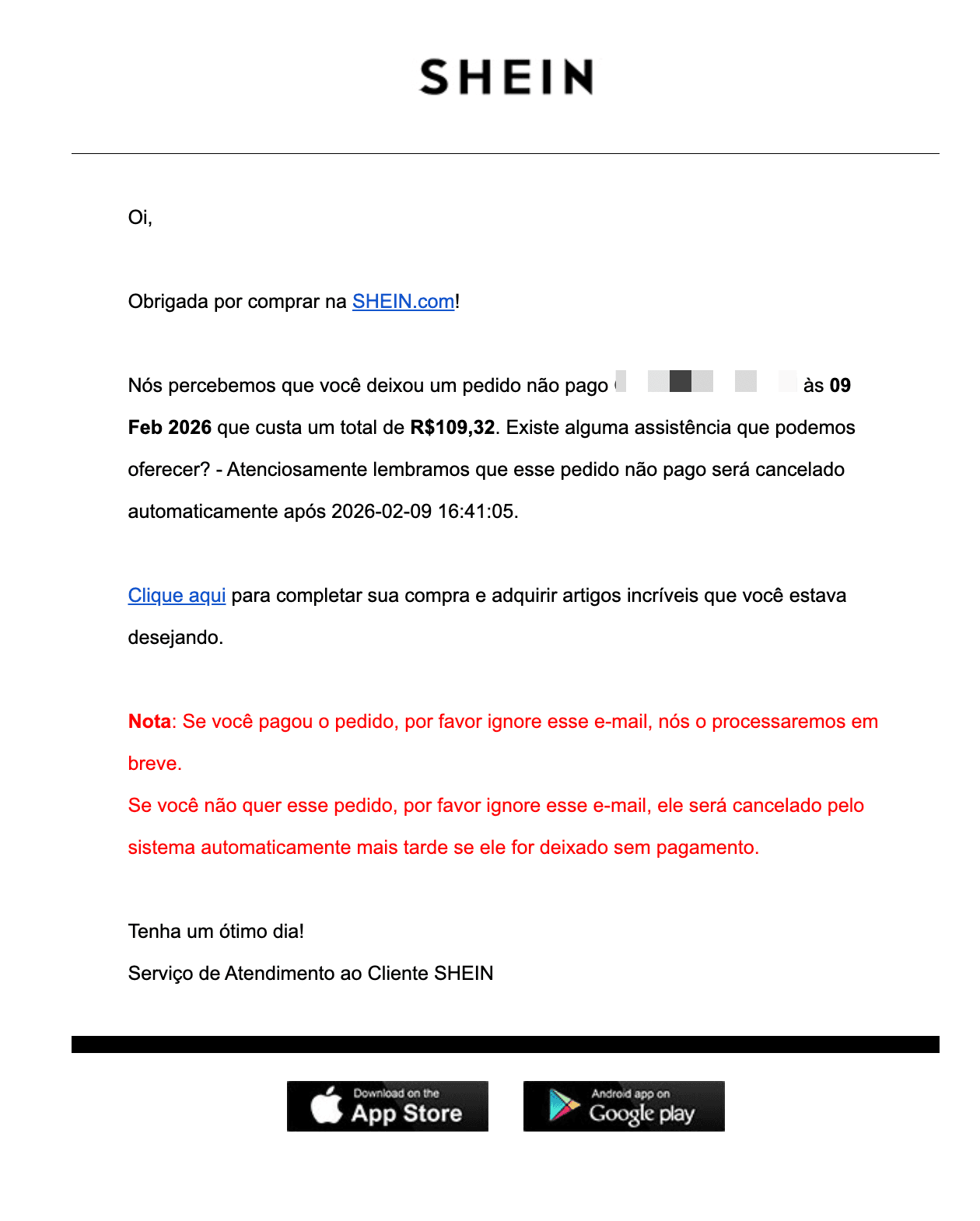 Shein: Bem aqui, esperando por você!