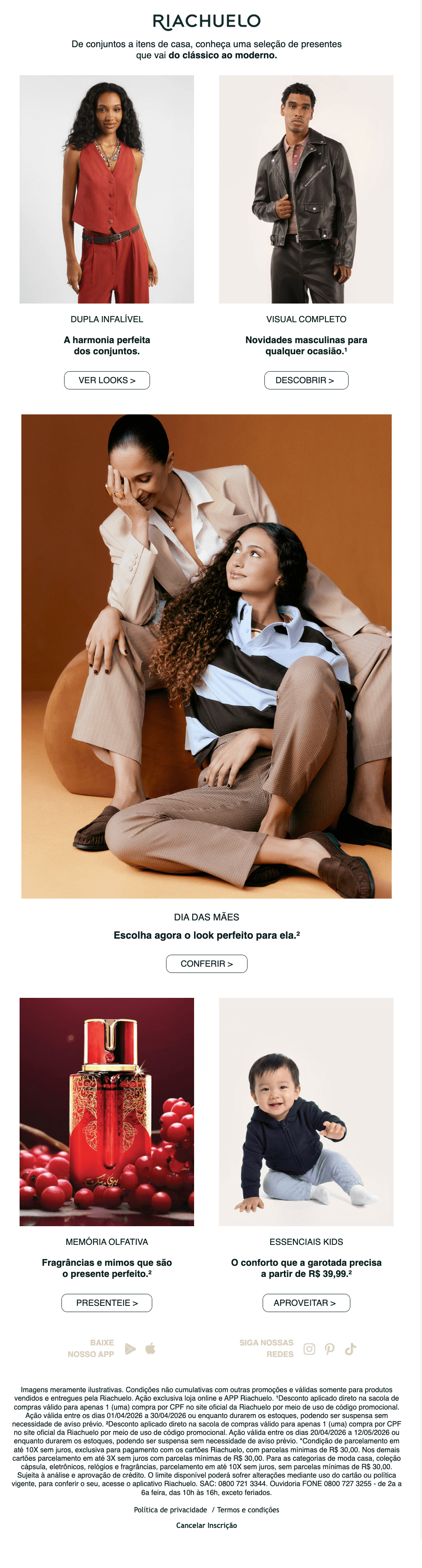 Riachuelo: Dia das Mães é na Riachuelo